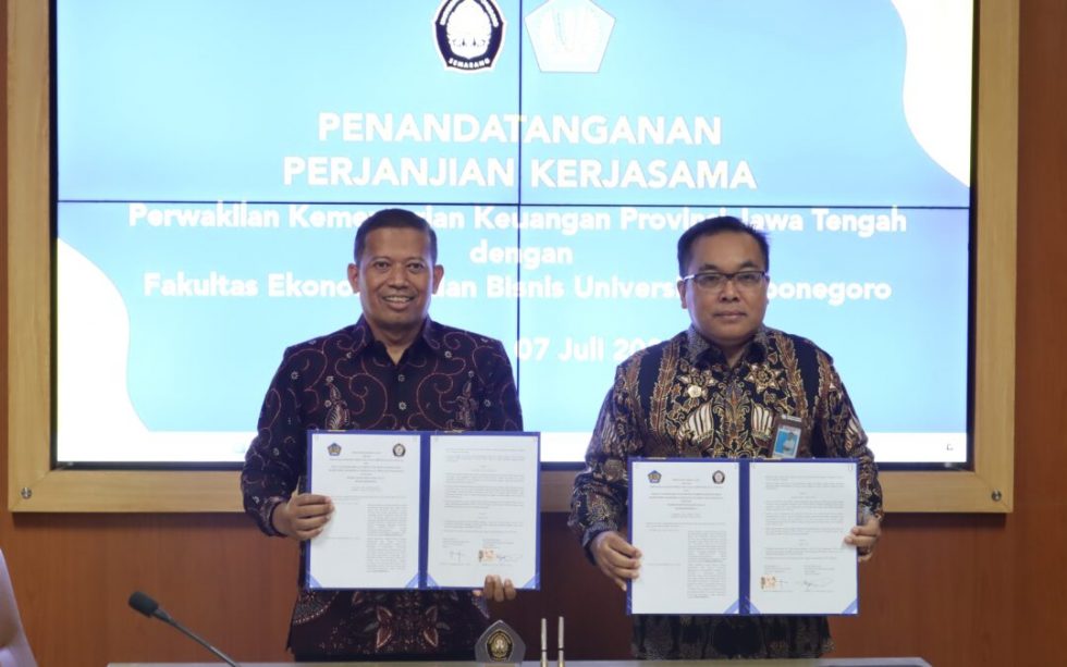 Penandatanganan Perjanjian Kerja Sama Pojok Kemenkeu Di FEB UNDIP