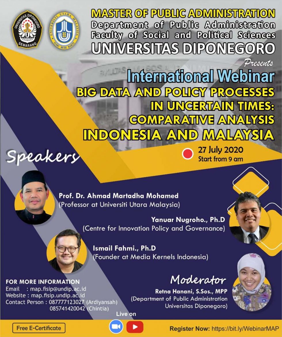 Magister Administrasi Publik Fisip Undip Gelar International Webinar