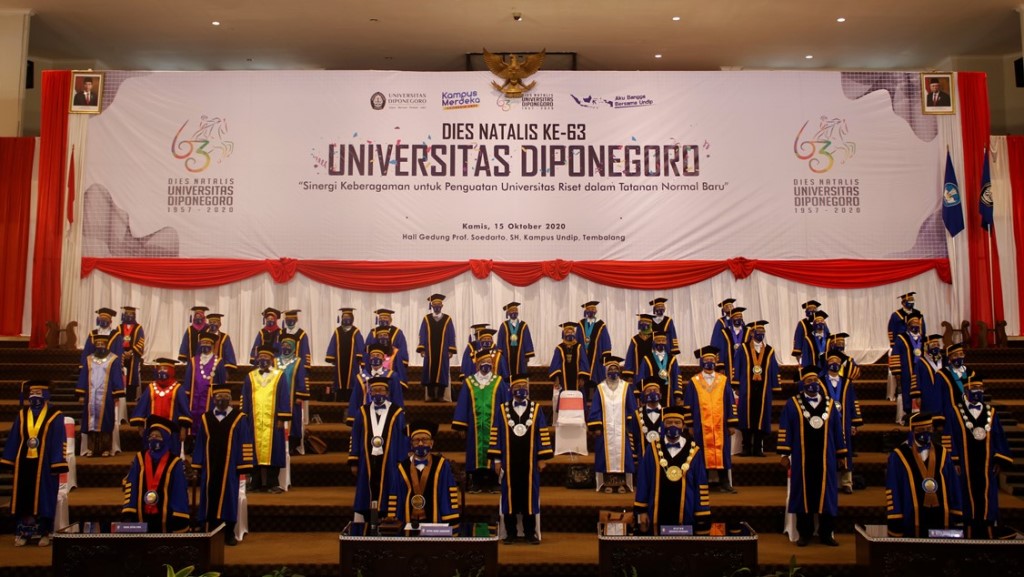 Upacara Dies Natalis Universitas Diponegoro secara Daring dan Luring