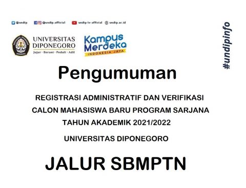 Pengumuman : Registrasi Administratif Dan Verifikasi Calon Mahasiswa ...