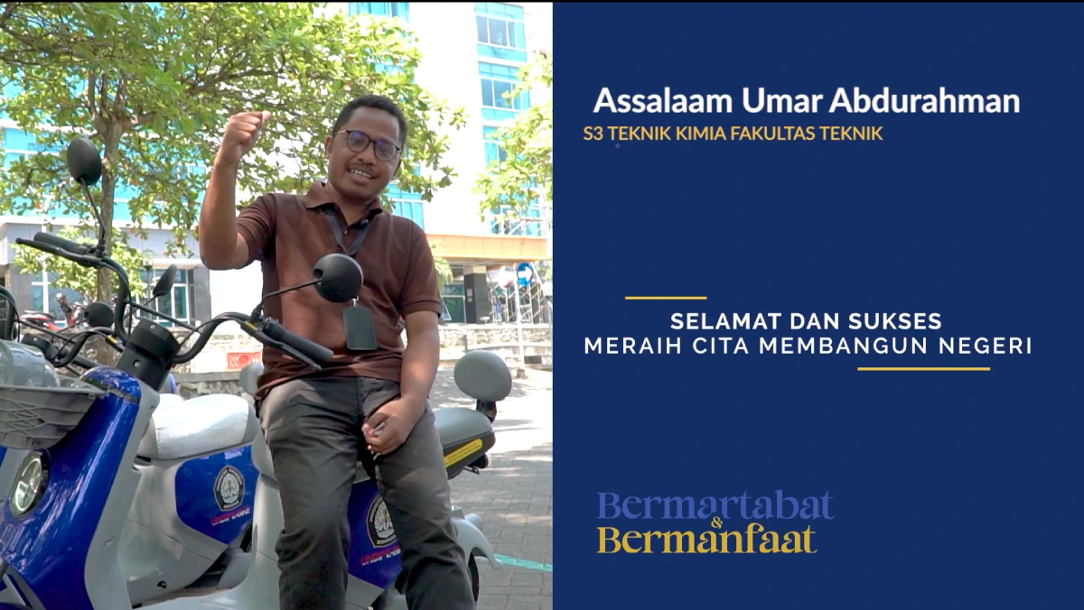 Assalam Umar Abdurahman, lulusan S3 Teknik Kimia Fakultas Teknik UNDIP.